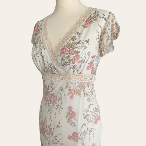 Robe mi-longue imprimé floral