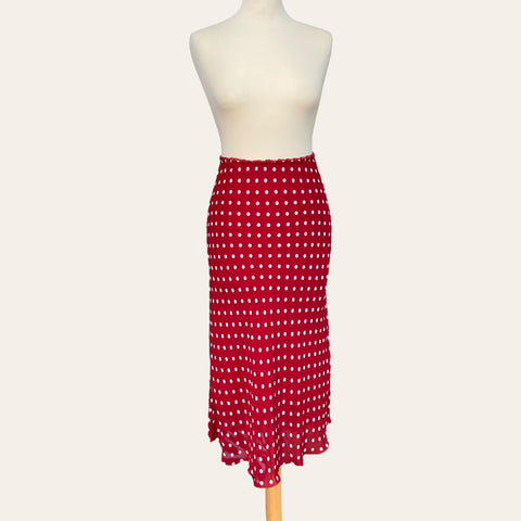 Polka dot midi skirt