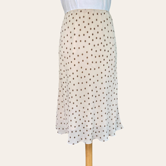 Polka dot midi skirt