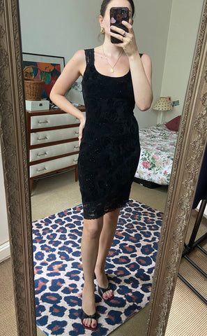 Sequined lace dress