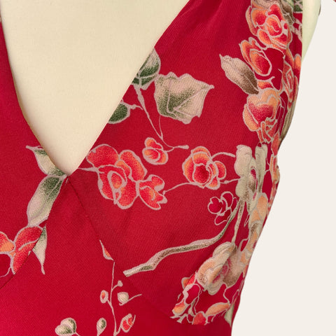 Robe mi-longue imprimé floral