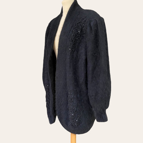 Cardigan fluffy en angora