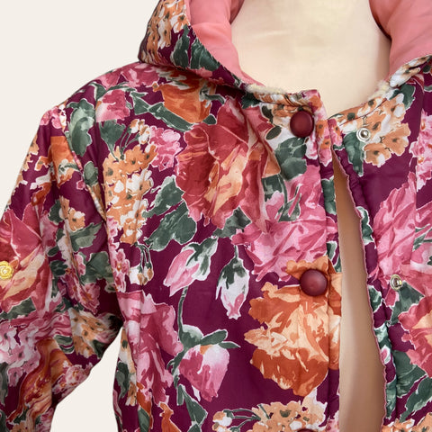 Floral print down jacket