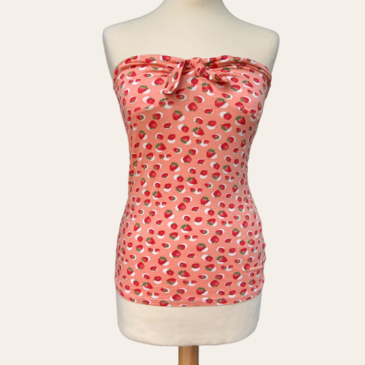 Strawberry print bustier