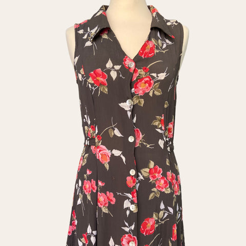 Robe boutonnée imprimé floral