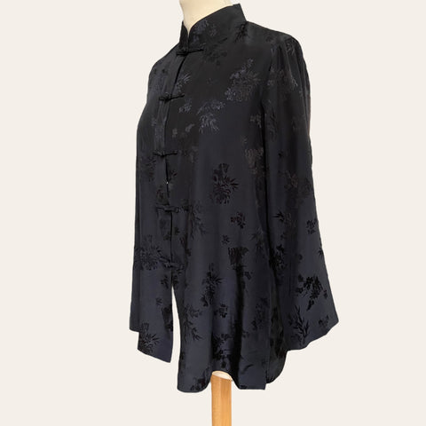 Blouse chinoise satinée