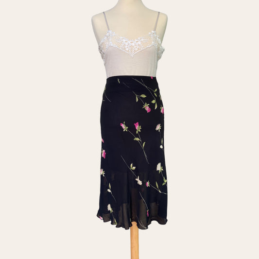 Jupe midi imprimé floral