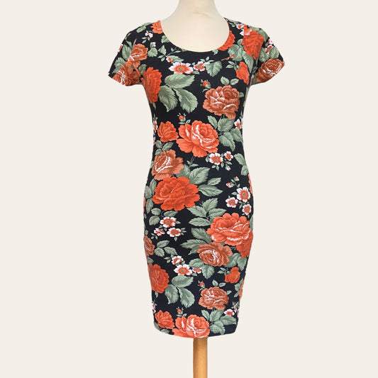 Robe moulante imprimé floral