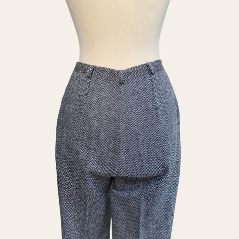 Herringbone wool pants