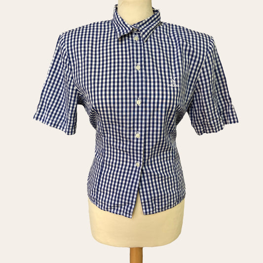 Gingham print blouse