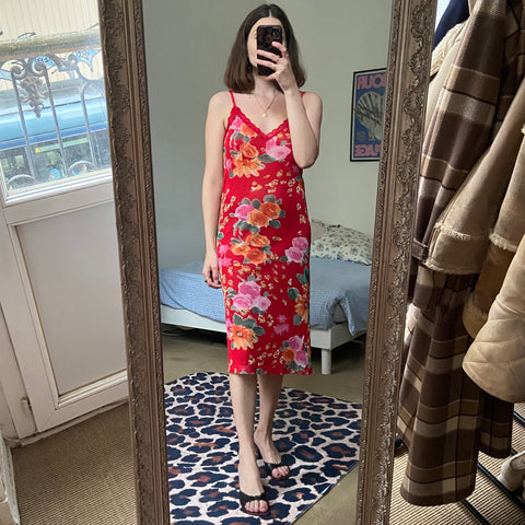 Floral print midi dress