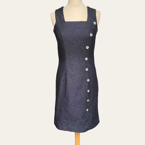 Asymmetrical denim dress