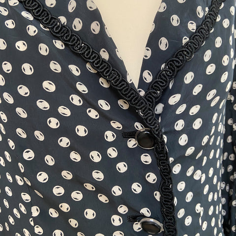 Blouse à pois en soie