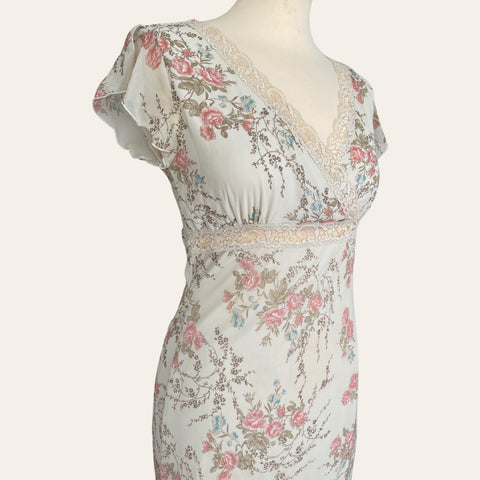 Floral print mid-length dress