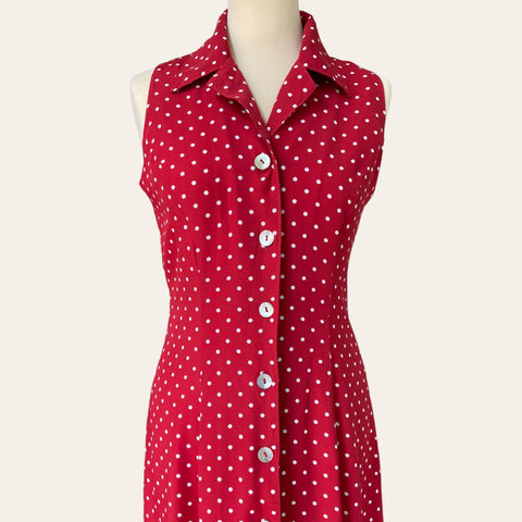 Robe chemise imprimé pois