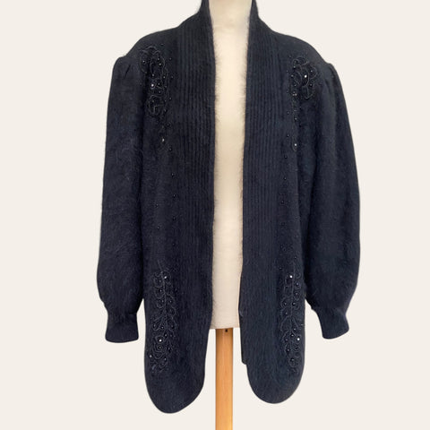 Cardigan fluffy en angora