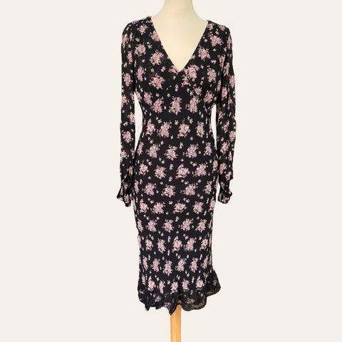 Floral print mid-length dress