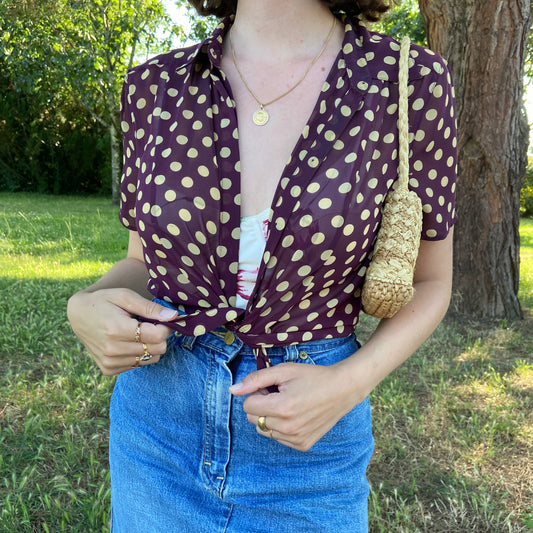 Polka dot blouse