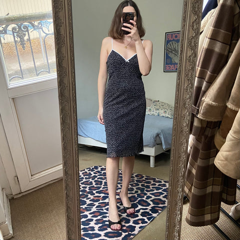 Robe midi à pois