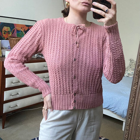 Cardigan ajouré en laine