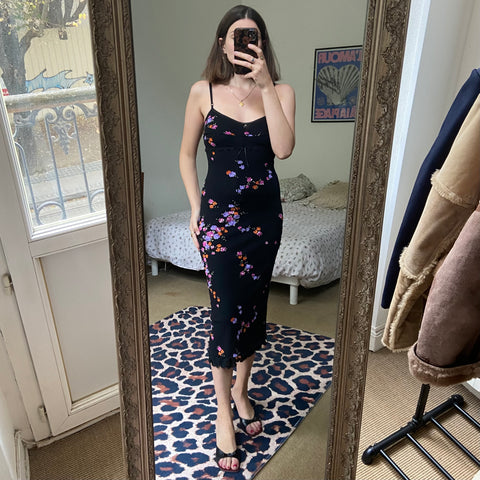 Floral print midi dress