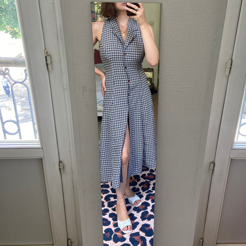 Robe chemise à carreaux