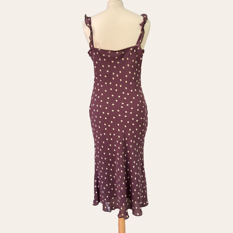 Robe midi imprimé à pois