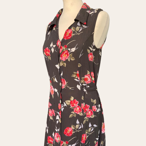 Robe boutonnée imprimé floral