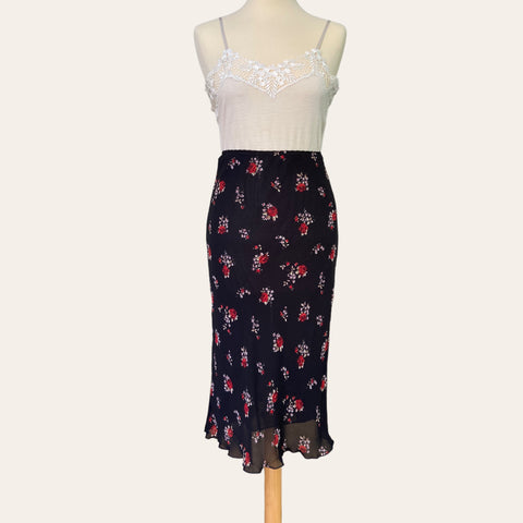 Jupe midi imprimé floral