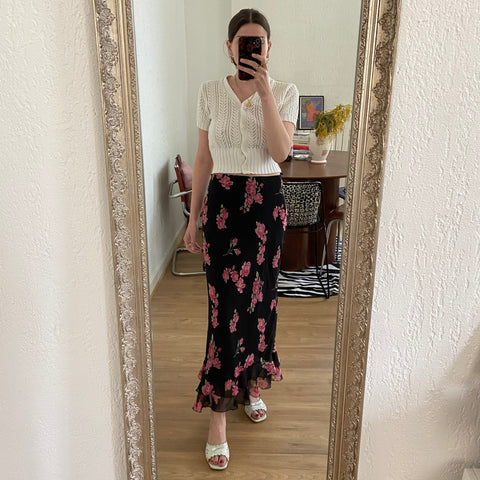 Jupe midi imprimé floral