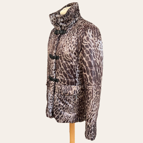 Leopard print down jacket