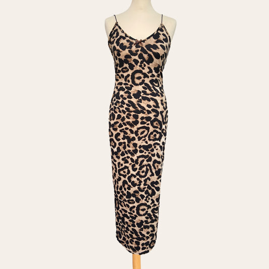 Leopard print long dress