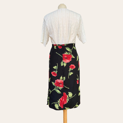 Jupe midi imprimé floral