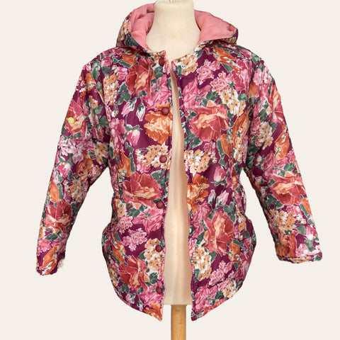 Floral print down jacket