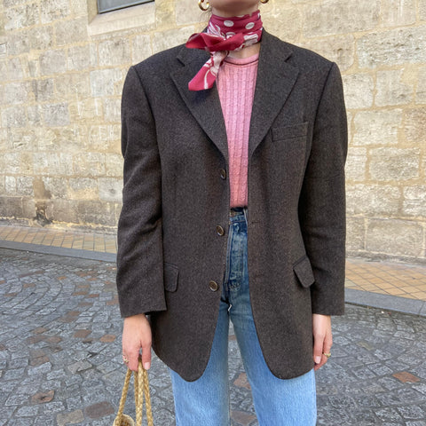 Blazer lainé à chevrons