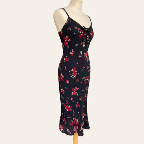 Floral print mid-length dress