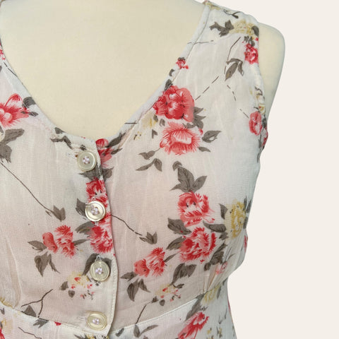 Robe boutonnée imprimé floral