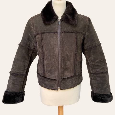 Manteau blouson en cuir