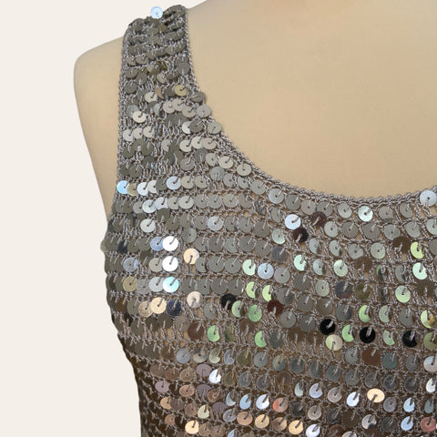 Silver Beaded Tank Top