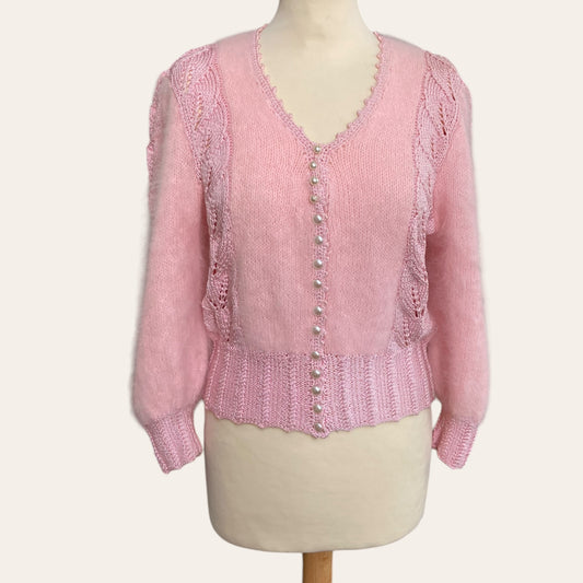 Cardigan fluffy en angora