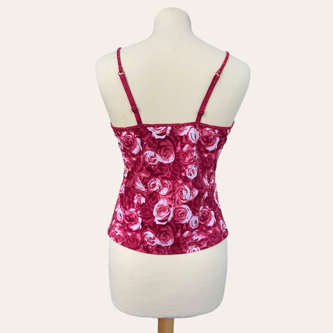 Rose print tank top