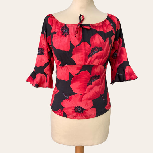 Blouse à coquelicots