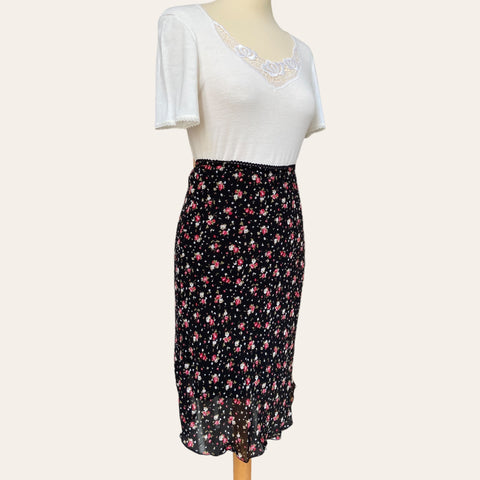 Jupe midi imprimé floral