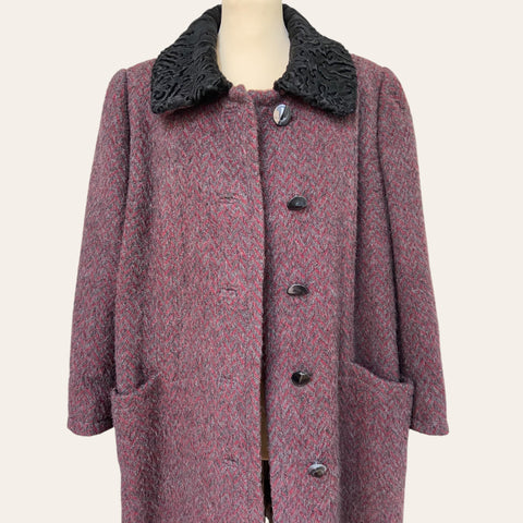 Herringbone wool coat