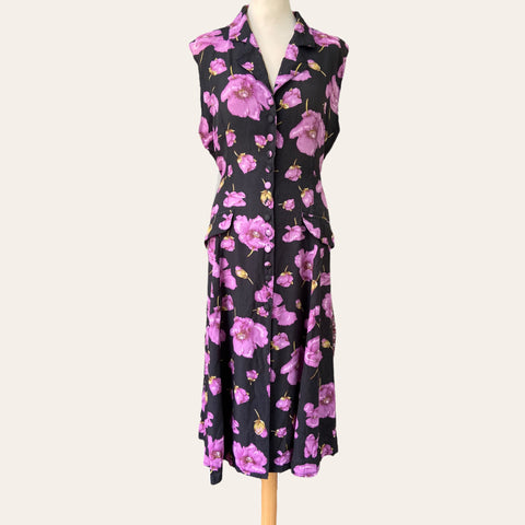 Robe boutonnée imprimé floral