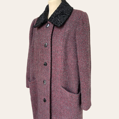 Herringbone wool coat