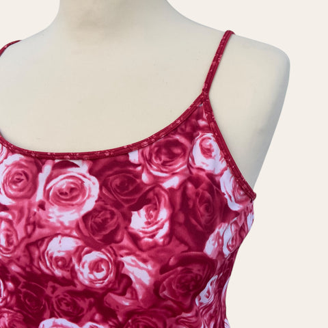 Rose print tank top