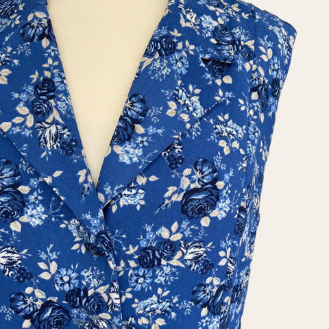Summer floral print buttoned dress
