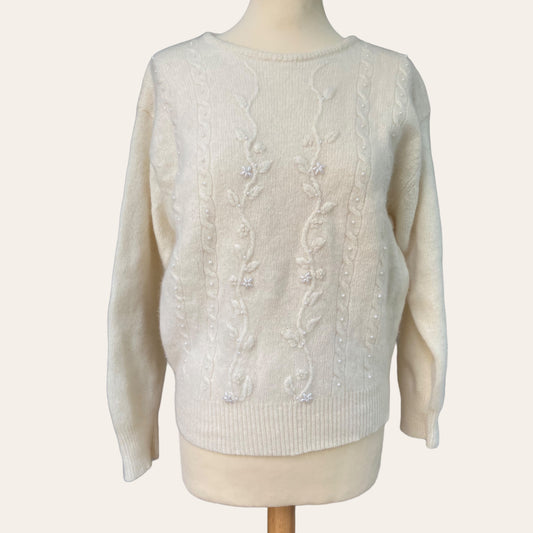 Embroidered wool sweater