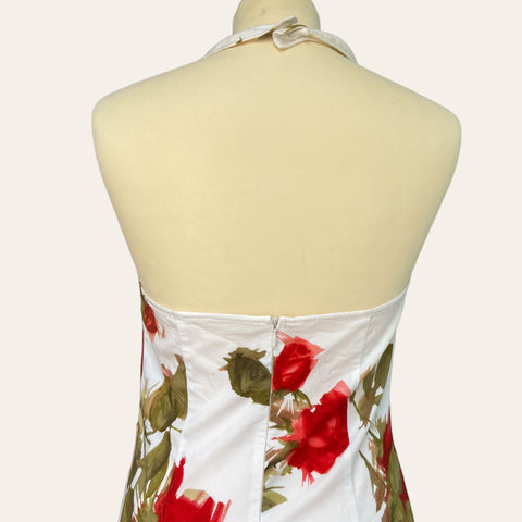 Robe dos nu imprimé floral